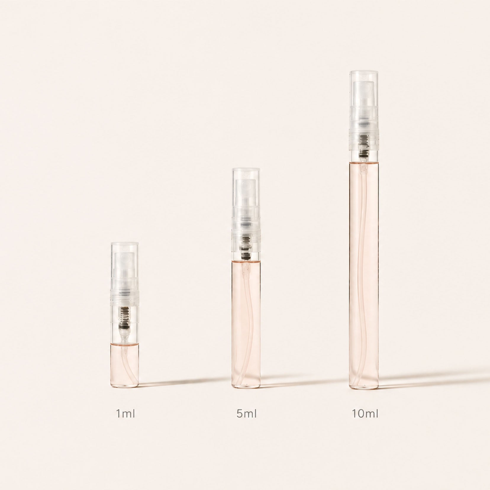 Scent Index fragrance sample sizes in 1ml, 5ml and 10ml spray atomisers